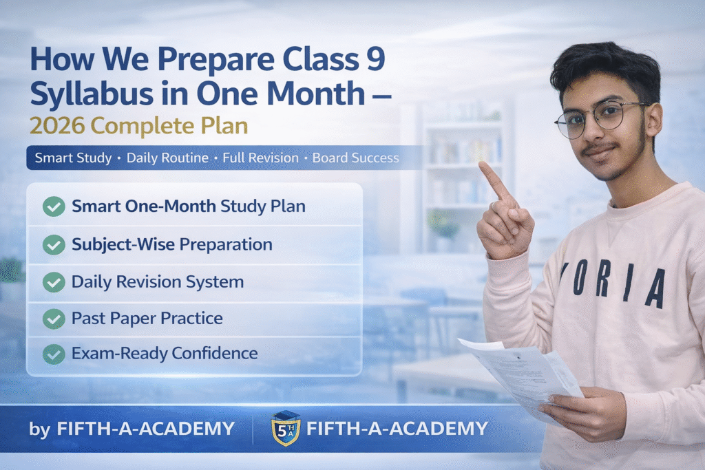 Class 9 Syllybus in one month