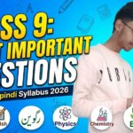 Most Important Questions of All Subjects – Class 9 (BISE Rawalpindi Syllabus 2026)