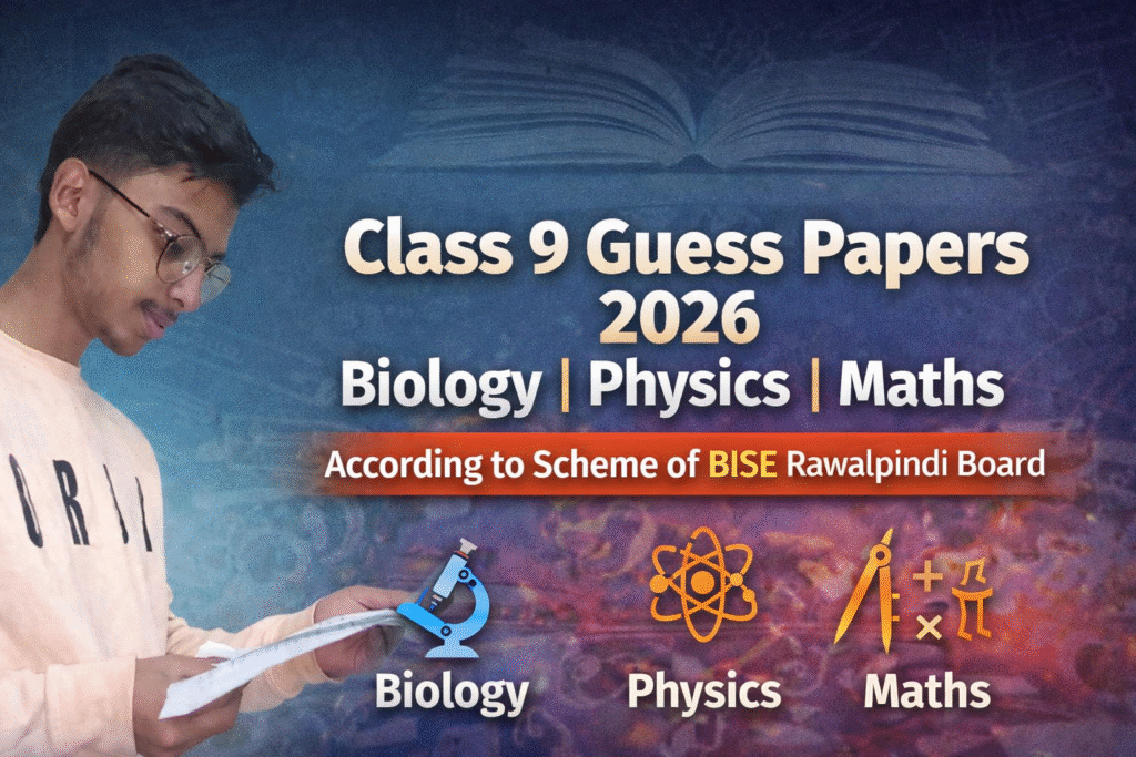 Biology Class 9 Guess Papers 2026 (Biology, Physics, Maths) – According to Scheme of BISE Rawalpindi Board