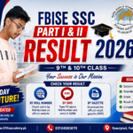 Professional featured image for FBISE SSC Part I & II Result 2026 showing the expected result date, 9th and 10th class result guide, roll number checking method, SMS 5050 service, gazette download, and FIFTH-A ACADEMY Rawalpindi educational support.
