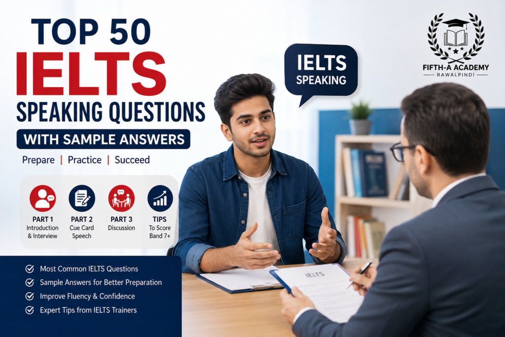 Top 50 IELTS Speaking Questions with Sample Answers