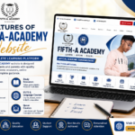 FIFTH-A-ACADEMY website featuring online classes, study resources, expert teachers, test preparation and academic courses in Rawalpindi